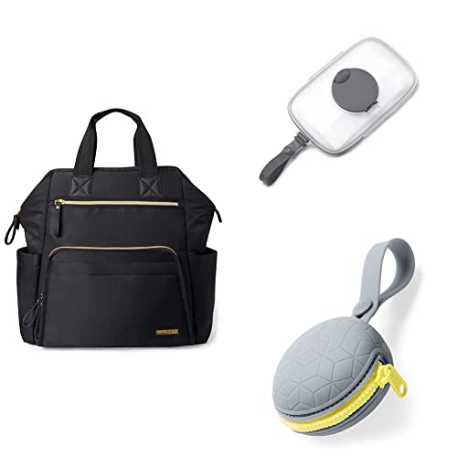 Image of Skip Hop Baby Diaper Bag and Travel Essentials Gift Set with Diaper Bag, Wipes Case, and Pacifier Pocket, Mainframe