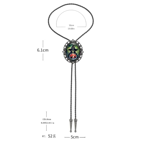 Image of Jeilwiy Bolo Tie for Men Western Cowboy Gothic Bolo Tie Necklace Halloween