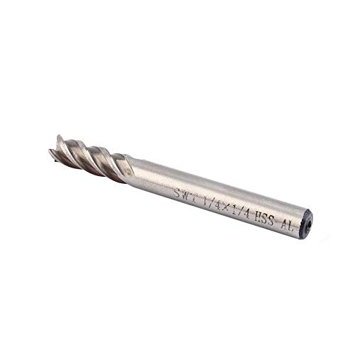 Image of Carbide Nose End Mill, 1Pc 4 Flute EndMill Straight 1 /4 inch Shank Flutes End Mills 1 /4 inch Working Cutter