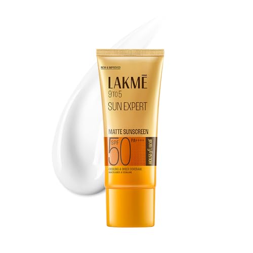 Lakme Sunscreen For Bright Skin, SPF 50 PA++++, Water Light, Niacinamide, In Vivo Tested, 50 ml