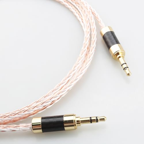 Cable auxiliar estéreo de 3.5 mm de 0.5 m con conectores dorados miniatura 1