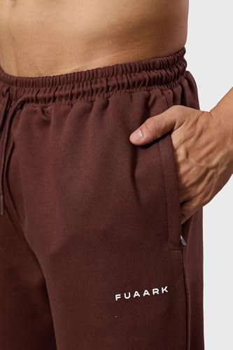 Image of FUAARK Mens Eclipse Straight Tracks Oversized Cotton Gym & Streetwear Pants