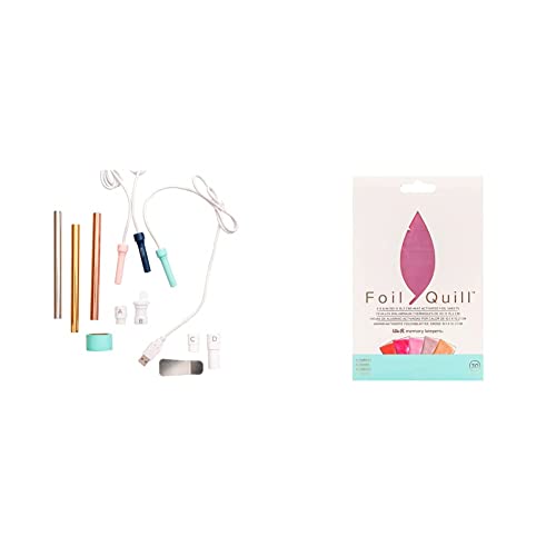 We R Memory Keepers Plume Kit de démarrage en Aluminium avec Plus de 12 Articles & Foil, Flamant, Ensemble de 30 Feuilles, 10,1 x 15,2 cm, À Utiliser avec Quill, Flamboyant, 10, 1 x 15, 2 cm Cover