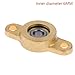 Caliber 6MM Zinc Alloy Pillow Block Flange Bearing, Industrial Mechanical Mount with Precision Machined Construction, Durable Metal Support Block