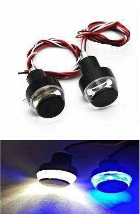 "Quirky Zone 12 Led Blue White Bike Handle End Bar Indicator Light Waterproof For All Bikes"