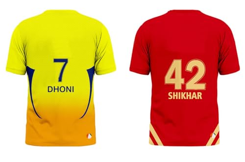Image of Sports India IPL Cricket Team T Shirt Jersey Combo for (Kid's, Boy's & Mens) L744