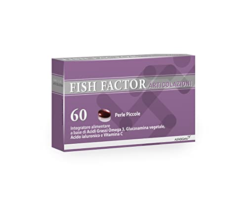 FISH FACTOR ARTICOLAZIONI, Integratore Alimentare, 60 Perle Piccole, con Omega 3, Per la Normale Funzionalità Articolare
