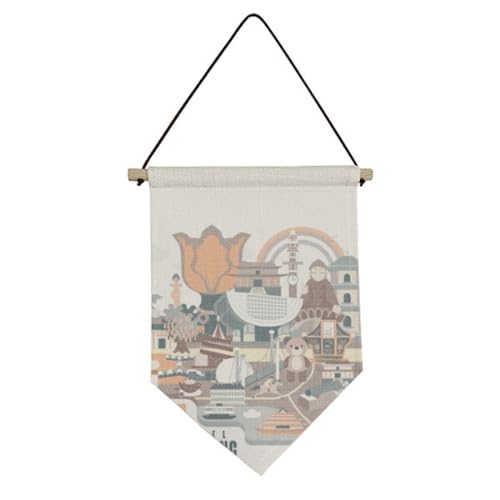 Drapeau en toile Hong Kong bannière décoration murale suspendue loft moderne - 2