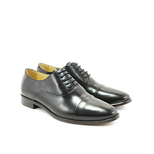 Sapato Oxford Feminino Couro Bico Redondo Confort Dia a Dia Preto 35