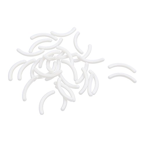 uxcell 30pcs White Soft Rubber Ladies Cosmetic Makeup Eyelash Curler Refill Replace Pads