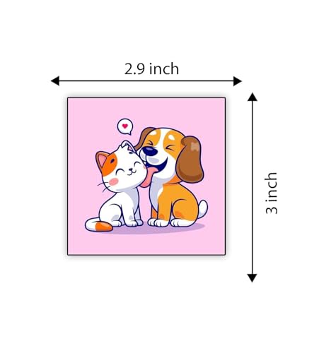 Image of Gift Me Bazar Cute Animal Wooden Fridge Magnet for Home, Kitchen and Office Decoration | Animal Lover Gift | Cartoon Theme Magnet for Kids (Cute Dog & Cat)