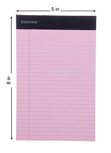 Image of Mintra Office Legal Pads, ((xBasic, 5in x 8in, (Pastel), 36pk (6-6pks))