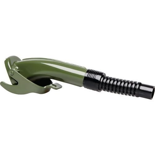 Boquilla de vertido para gasolina/diésel o bloqueo de combustible insuficiente, 280 mm, B.68 mm, color verde