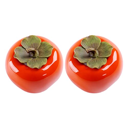 Healifty Persimmon Tea Jar 2Pcs Ceramic Food Storage Jar Loose Tea Tin Canister Persimmon Shaped Coffee Storage Caddy Nuts Snacks Holder for Home Kitchen Countertop Pottery Tea Jar Healifty Persimmon Tea Jar 2Pcs Ceramic Food Storage Jar Loose Tea Tin Canister Persimmon Shaped Coffee Storage Caddy Nuts Snacks Holder for Home Kitchen Countertop Pottery Tea Jar