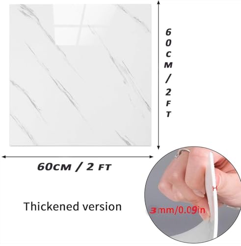Image of WALLVEAR White Marble PE Foam Wall Panel Sheet Pack of 25 | Wall Decoration | 3mm Foam Panel | Water Resistant | Scratch Resistant | DIY Installation | Interior Upgrade