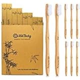 MitButy Bamboo Toothbrushes [8-Pack] Soft Bristles & Individually Numbered Eco-Friendly Toothbrush | 100% Natural, Organic, Biodegradable, Recyclable and Plastic-Free