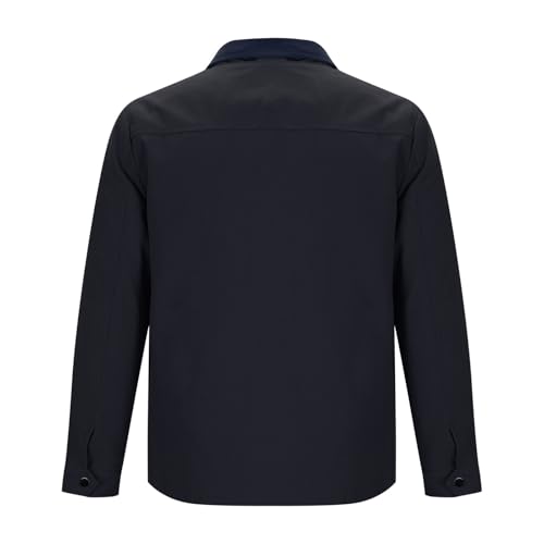 Men's Jackets Casual Stylish Double Pocket Button Cuffs Long Sleeve Jacket Solid Color Zipper Workwear Jacket3