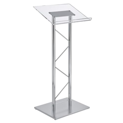 Kingdom KML9CHROME Modern & Stylish Acrylic and Chrome Podium (43.4