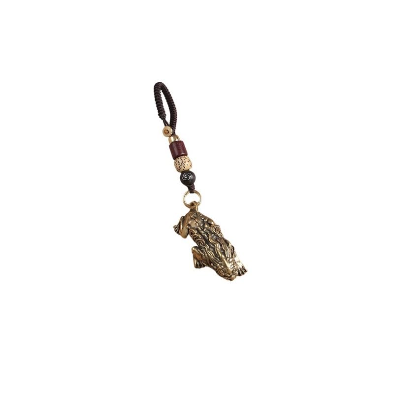 ADERFETBI Llavero Colgante de Llavero de Coche Pixiu de latón Macizo, Llavero de Hombre y Mujer, Colgante de Cadena de teléfono móvil Pixiu, decoración de Llave Colgante de Mochila Llavero Coche