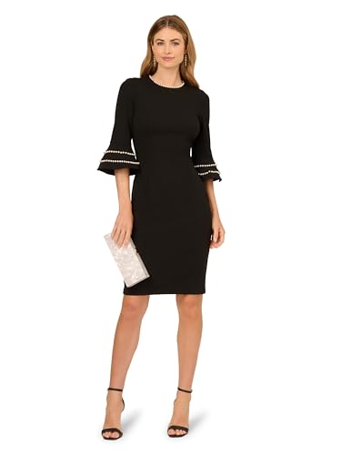 Adrianna Papell Women's Pearl Trimmed Midi Dress4