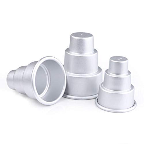 DIY Mini 3-Tier Cupcake Pudding Alloy Pan Chocolate Cake Mold Baking Pan Mould(Cake Mold Set)