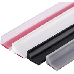 Plato De Ducha Con Cortina Se Sale El Agua Kayleinster Silicona Barrera de Ducha Sistema de Retención de Agua para Platos de Ducha,Barrera de Agua para Umbral de Ducha Flexible, Tope Agua Autoadhesivo para Suelos y Encimeras de BañO y Cocina