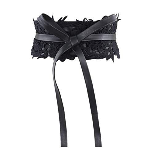 ifundom Cinturón de Novia de Encaje CINTURÓN DE Flores con Lazo de Cuero Cinturón de Cintura de Encaje Accesorios de Vestido de Mujer para Vestidos de Novia Cover