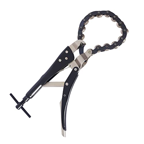 Coupe-tube à chaîne professionnel pour tuyau d'échappement Ø 19-80 mm Pour acier, cuivre, plastique