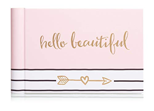 Image of Pearhead Hello Beautiful Brag Book, Baby Girl Photo Album, Newborn Keepsake Book, Gift For New And Expecting Parents, Pink