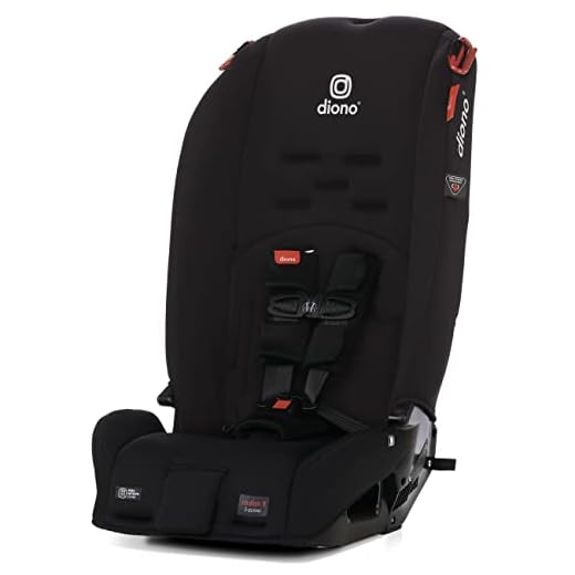 Diono Radian 3R, 3-in-1 Convertible Car Seat, Rear Facing & Forward Facing, 10 Years 1 Car Seat, Slim Fit 3 Across, Jet Black