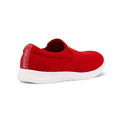 Merinos Women's Slip On Fashion Sneaker, Slide On Casual Shoe, Made With Australian Wool, Lightweight And Durable Tennis Shoes Red Size 7 #TOP2