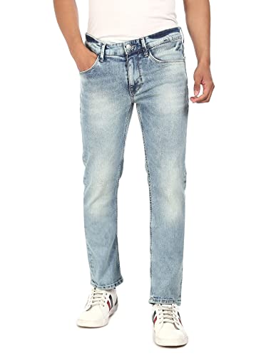 Image of U.S. POLO ASSN. Men Light Blue Mid Rise Regallo Skinny Fit Jeans