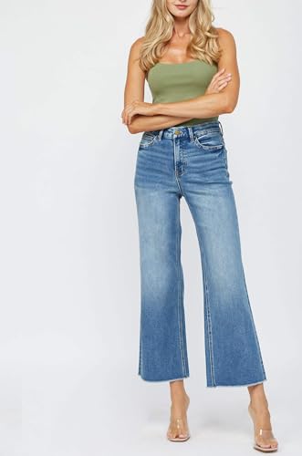 SALT TREE Mica Denim - Festival Stretch Super High Rise Wide Leg Jean - MDE-W1824