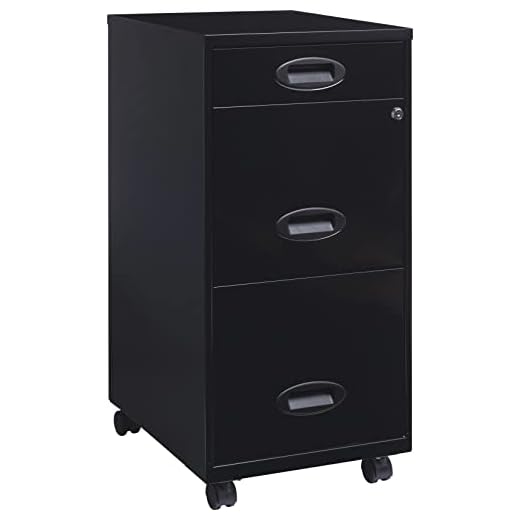 Lorell SOHO Mobile Cabinet, Black