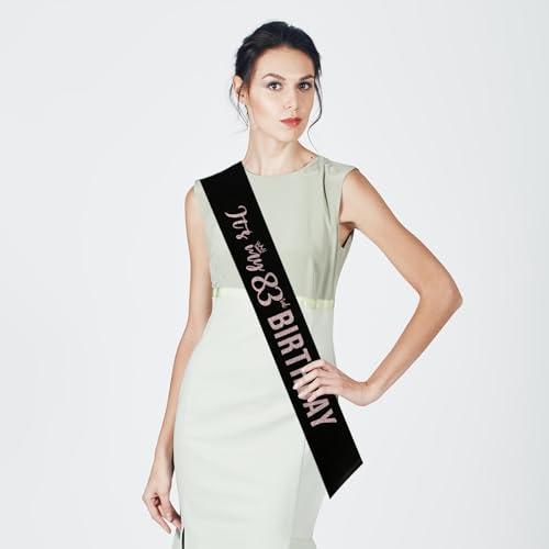 Image of My 83rd Birthday Sash Glitter Sash Decor,Happy 83rd Birthday Party Decorations for Women