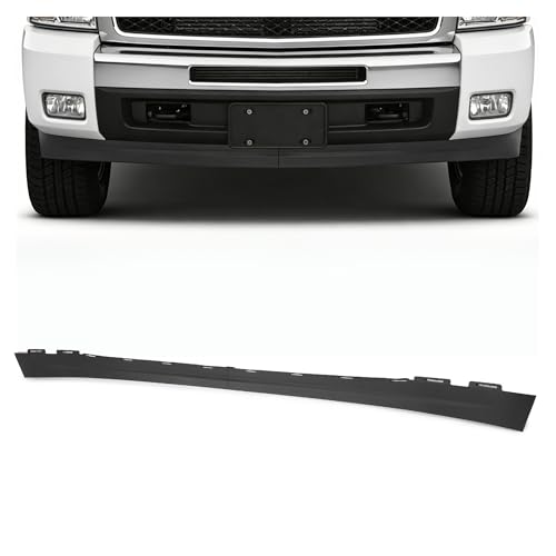 ALMULOO Front Bumper Lower Valance Compatible with 2007-2013 Chevy Chevrolet Silverado 1500 Black Plastic Air Deflector Replacement for 25821880 GM1092191