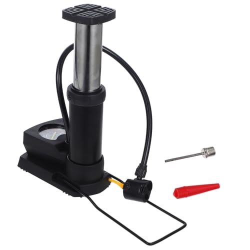 Angoily Bomba de Neumáticos para Bicicleta Multifuncional, Bomba de Piso Portátil de Alta Presión Manómetro, Aleación de Aluminio, Inflador Compacto para Ciclismo, Motos y Coches,