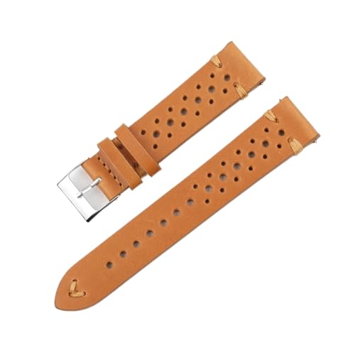 Correa de reloj de cuero transpirable de 18mm a 24mm para accesorios de pulsera