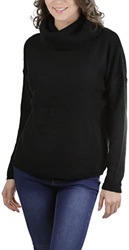 Image of ToBeInStyle Women's Classic Knit Fold Over Turtleneck Pullover