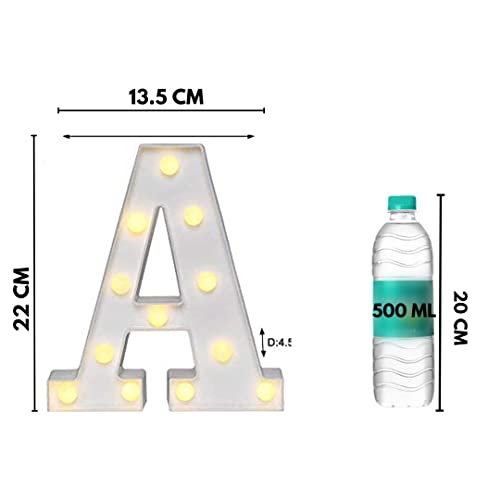 SATYAM KRAFT 1 Pc Marquee Alphabet Letter LED Light for Home Decor, Romantic Room Decoration, Wedding, Birthday, Anniversary, Night Lamp & Gift,Aesthetic Decor (Alphabet N, Big)