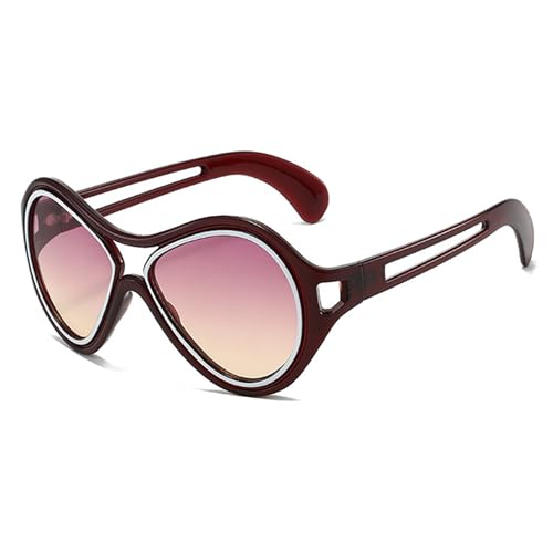 bullabulling Retro Round Dragonfly Sunglasses Women Fashion Gradient Shades UV400 Men Punk Sun Glasses