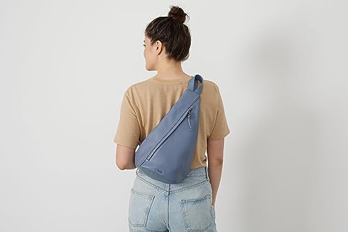 Image of The Sak Geo Sling Backpack in Leather, Convertible Design, Maritime