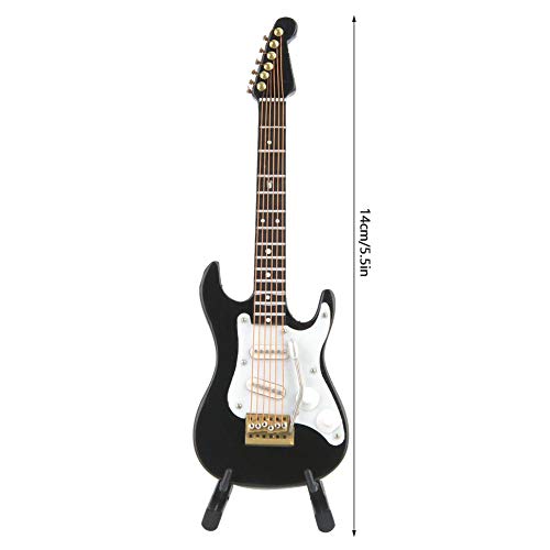Jadpes Délicat 14 cm Mini en Bois électrique Guitare modèle Ornements Collection avec Support 4 Couleur pour Dollhouse… - Les Beatles, Paul McCartney, John Lennon, RIngo Starr, George Harrison Jadpes Délicat 14 cm Mini en Bois électrique Guitare modèle Ornements Collection avec Support 4 Couleur pour Dollhouse… – Image 4