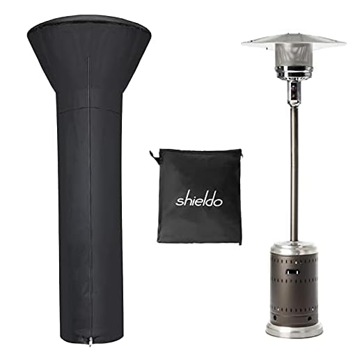 Shieldo Patio Heater Covers Waterproof with Zipper Outdoor Heater Cover Heavy Duty Tear-Proof, Anti-Snow, Wind-Resistant Dust-Proof Cover for Patio Heater 87"x 33"x 19"