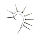 Spiked Ear Cuff Handmade Silver Large Punk Rock Ear Wrap Tribal Jewelry Big Statement Climber Modern Cyberpunk Urban Earrings No Piercing Men Goth Headdress