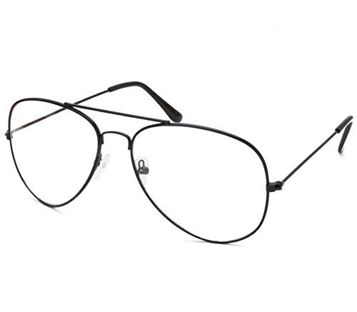 black frame aviator sunglasses