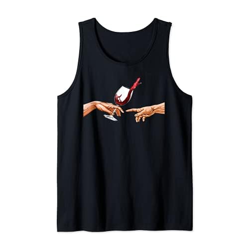 Creation of Adam Michelangelo Hand wine Rotwein wein Tank Top