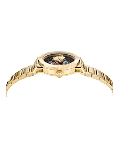 Versace Medusa Infinite Skeleton Collection Luxury Womens Watch Timepieces with a Gold Bracelet Featuring a IP Yellow Gold Case and a Black Dial2
