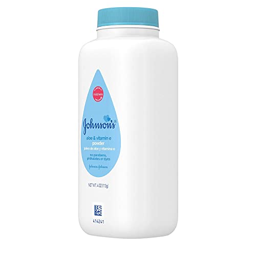 Johnson's Baby Powder, Soothing Aloe & Vitamin E 4 Oz (Pack Of 2) #TOP2