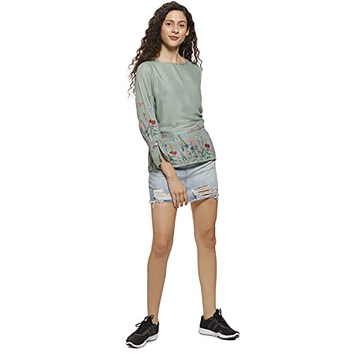 Image of Campus Sutra Women's Cotton Solid Regular Fit Shirt